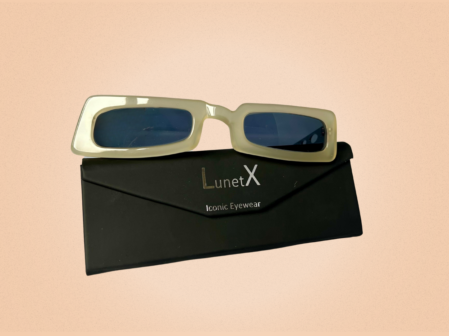 BOZ – Lunettes de soleil vintage "Cybernet" – Acétate nacré & verres bleus – Fabriquées en France 🇫🇷
