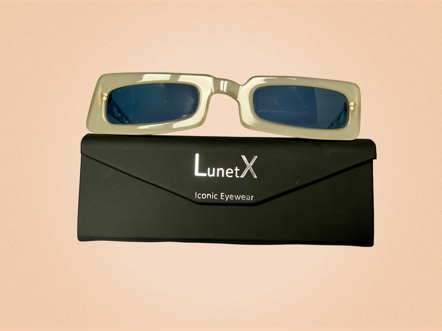 BOZ – Lunettes de soleil vintage "Cybernet" – Acétate nacré & verres bleus – Fabriquées en France 🇫🇷