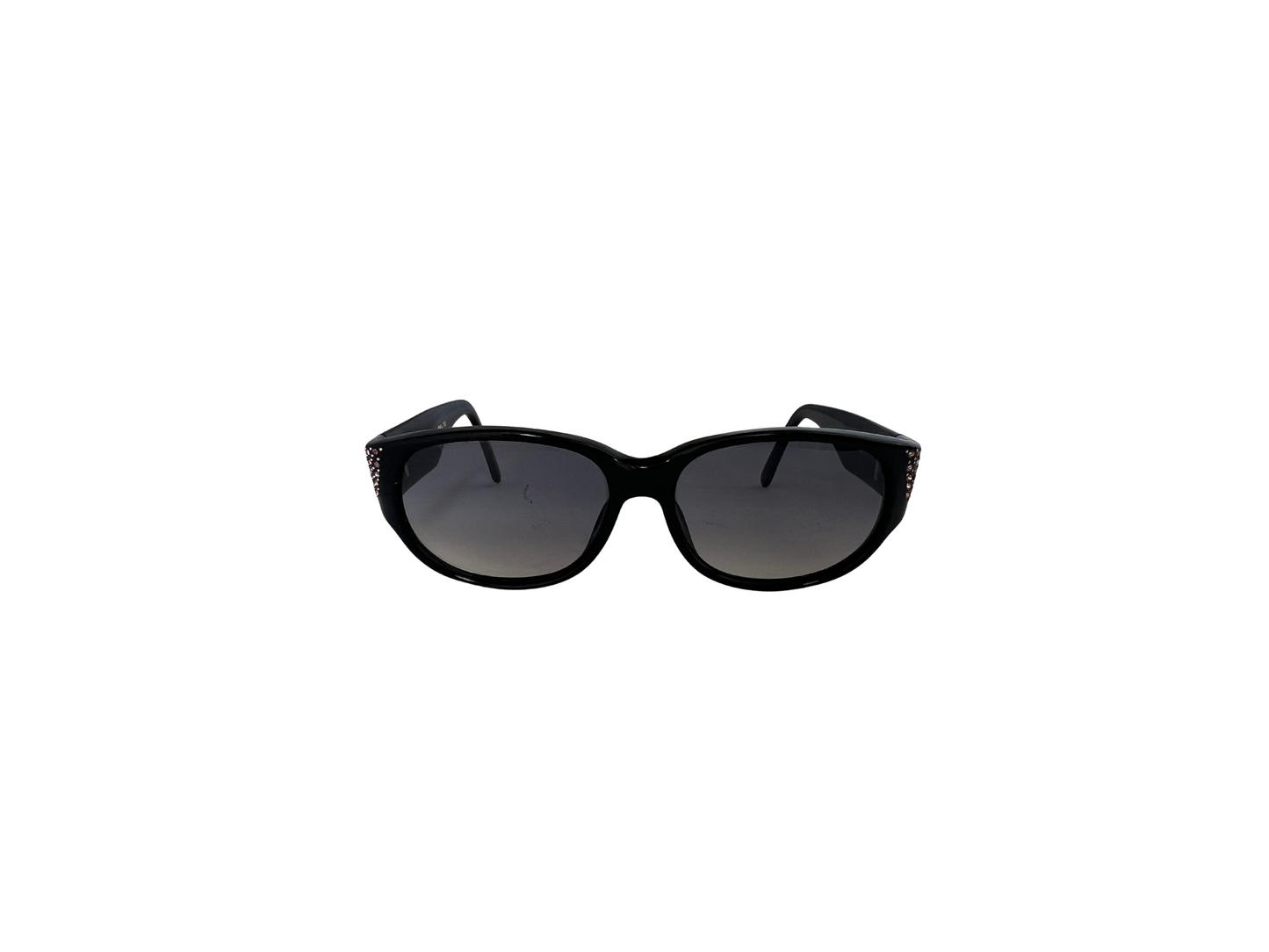 Emmanuelle Khanh - Lunettes de soleil Vintage noires à Strass - Modèle 2021 BL / RS 16
