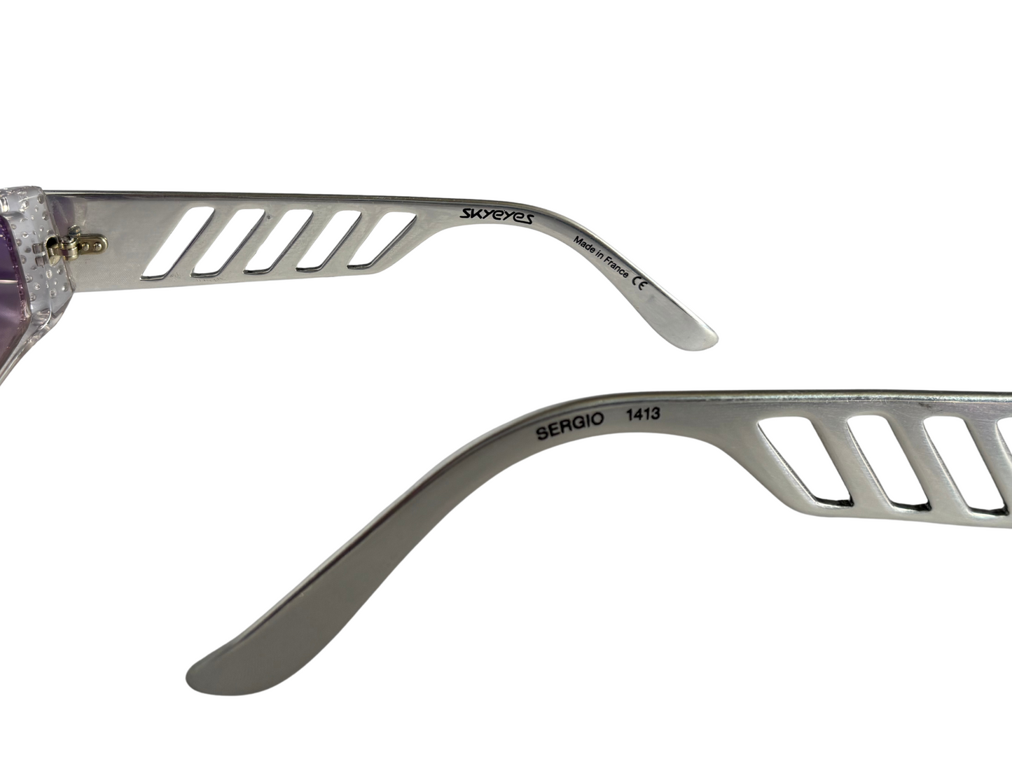 Lunettes de soleil Vintage chrome et transparentes - Sky Eyes JF REY - Modèle Sergio 1413