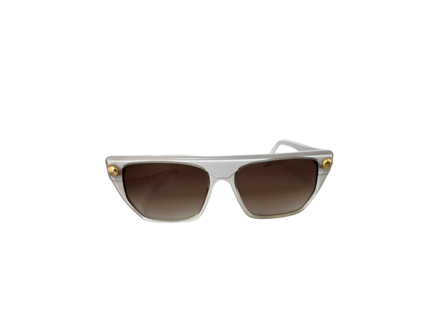 Emmanuelle Khanh - Lunettes de soleil Vintage blanches - Modèle 6060 GCL 77
