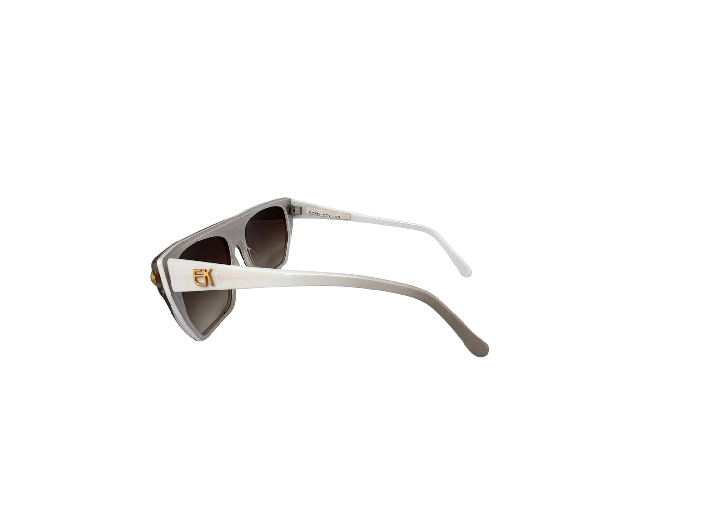 Emmanuelle Khanh - Lunettes de soleil Vintage blanches - Modèle 6060 GCL 77