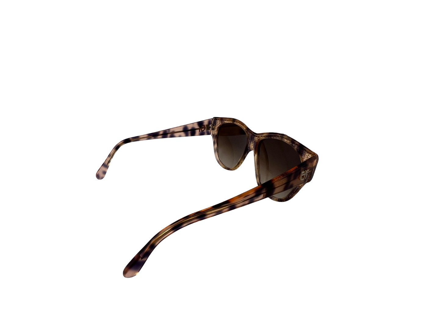 Emmanuelle Khanh - Lunettes de soleil Vintage dorées et violet / bleu - Modèle super rare 15310 4848706