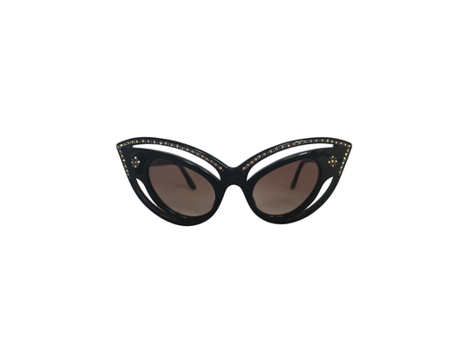No brand - Lunettes de soleil Vintage - prototype - made in France - Acétate & strass