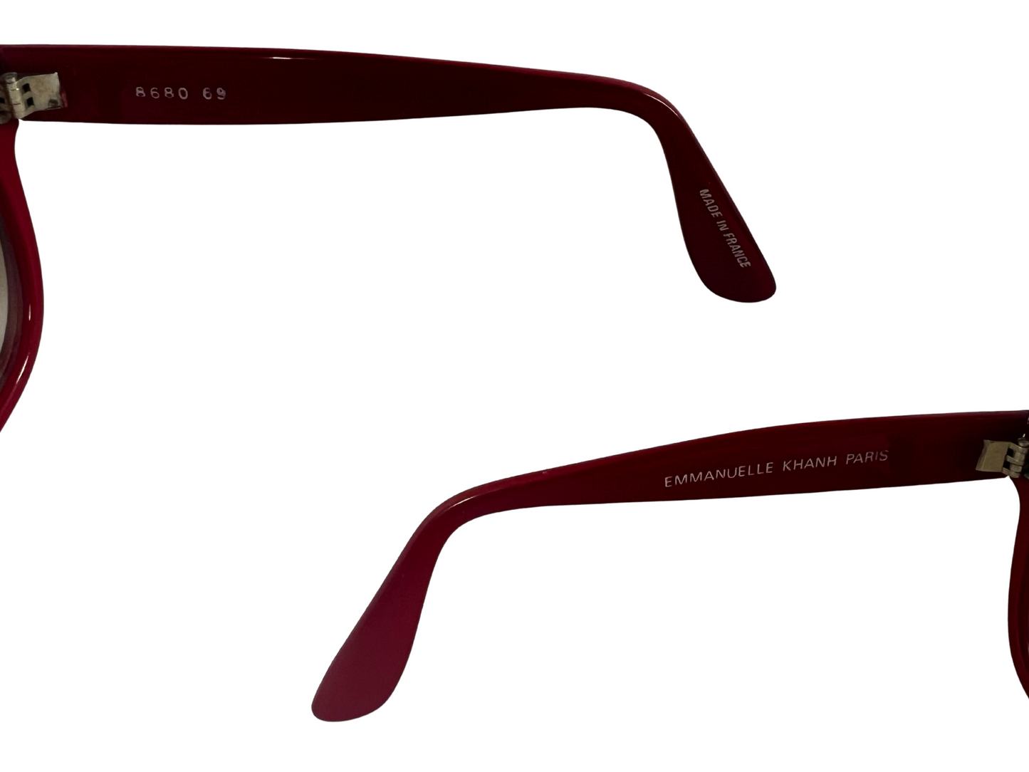 Emmanuelle Kahnh - Lunettes de soleil Vintage Rouges - Modèle 8680 69