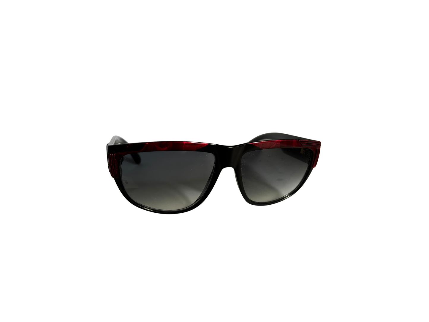 Carven - Lunettes de soleil Noires et bordeaux Vintage - Modèle MYOSOTIS - Made in France