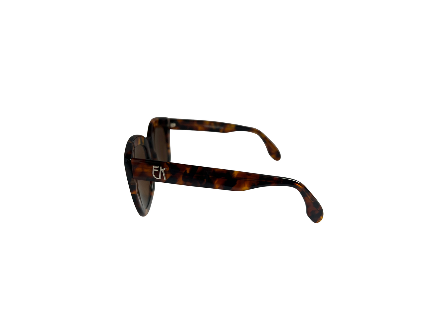 Emmanuelle Kahnh - Lunettes de soleil Vintage marron écailles - Acétate - Made in France