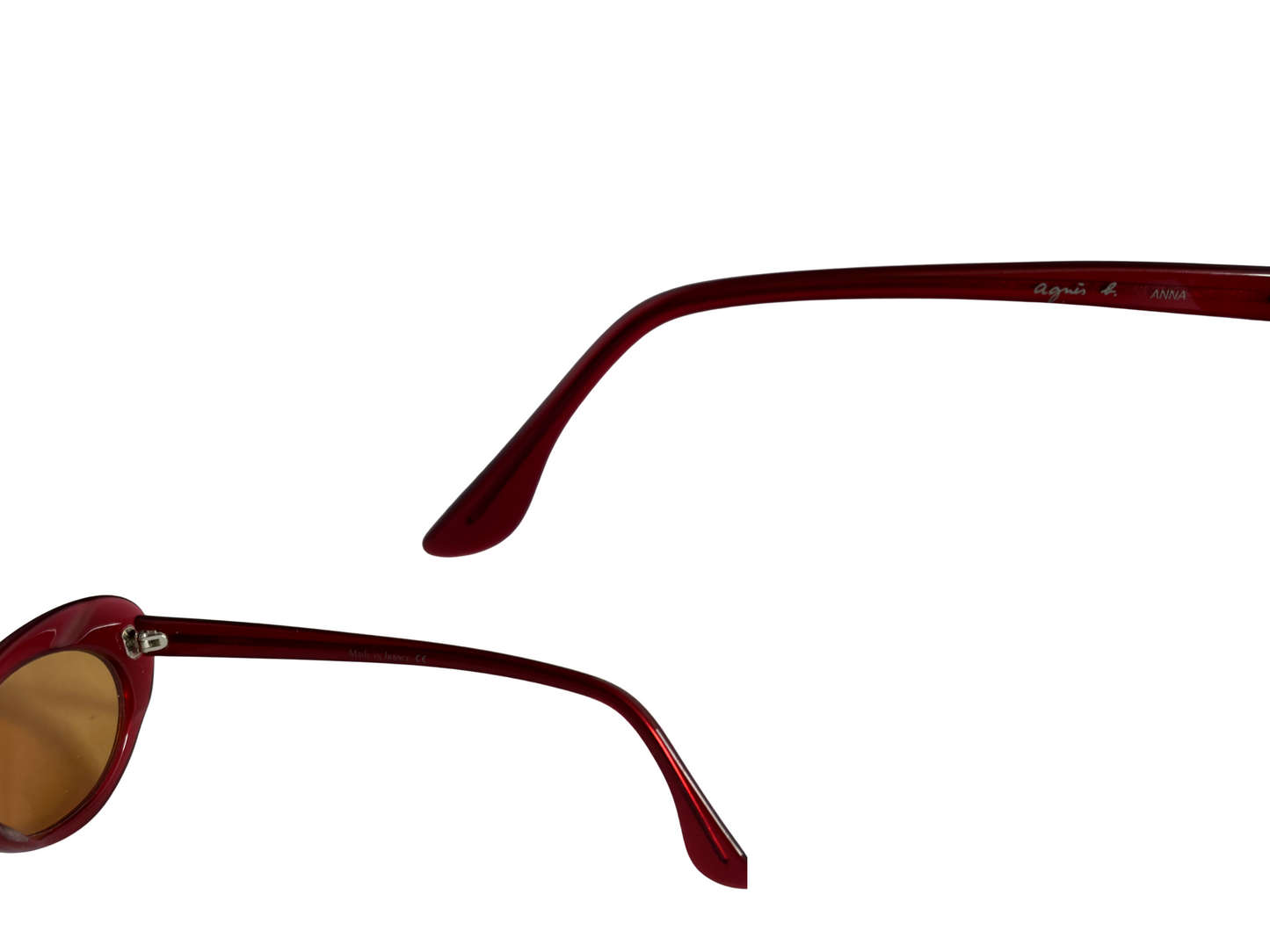 Agnès b. Vintage Sunglasses - Red with Orange Lenses - ANNA Model