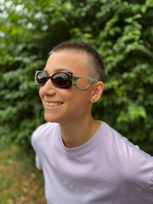 Boz - Lunettes de soleil vintage chrome et marron - modèle ESENCIA - made in France