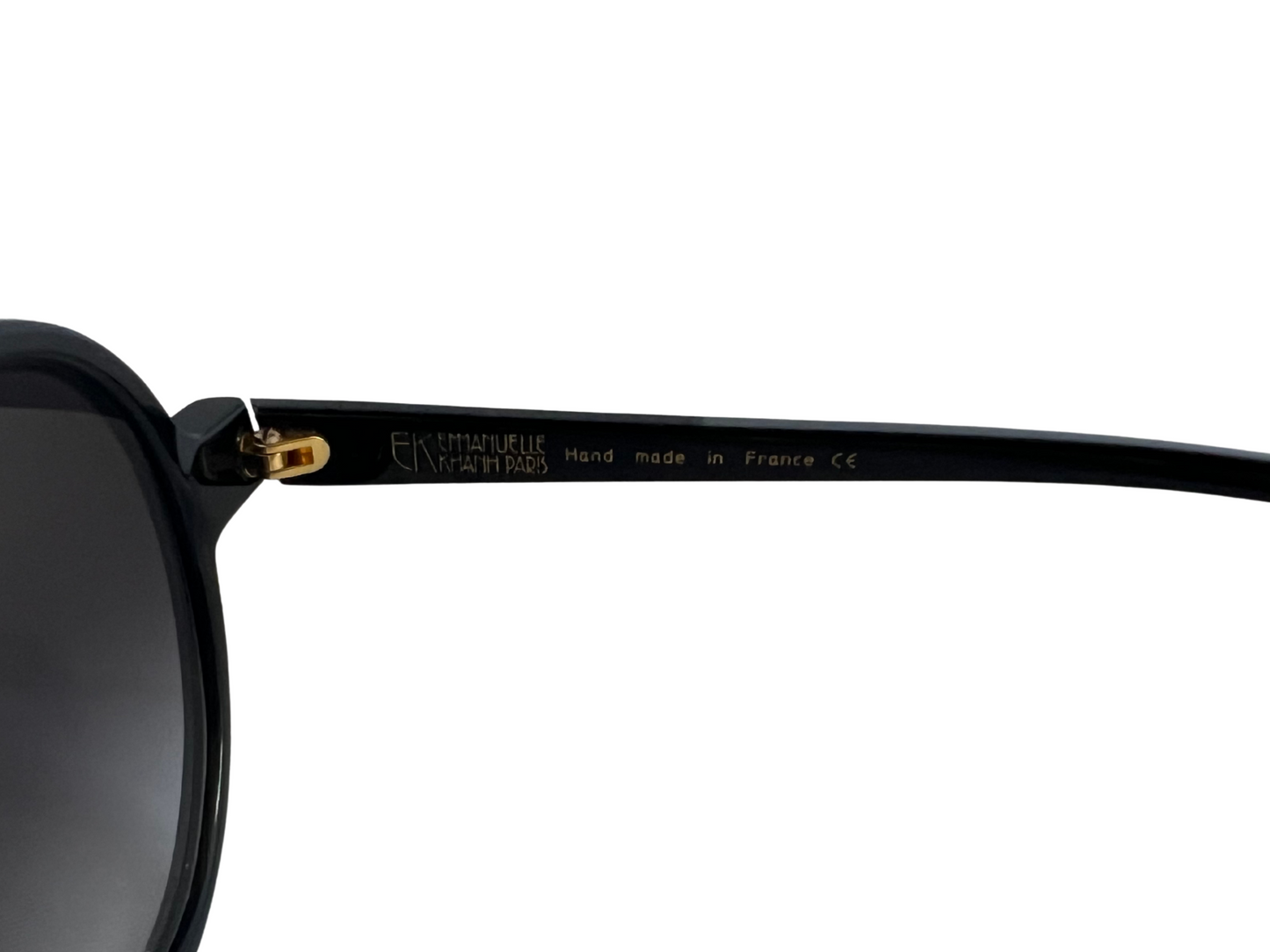 Emmanuelle Kahnh - Lunettes de soleil Vintage rondes - Noir - Handmade in France - Modèle 1300 - 16