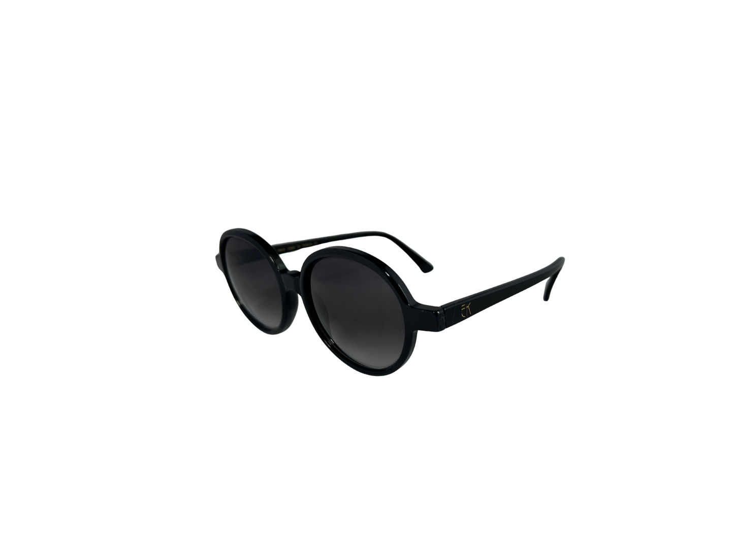 Emmanuelle Kahnh - Lunettes de soleil Vintage rondes - Noir - Handmade in France - Modèle 1300 - 16