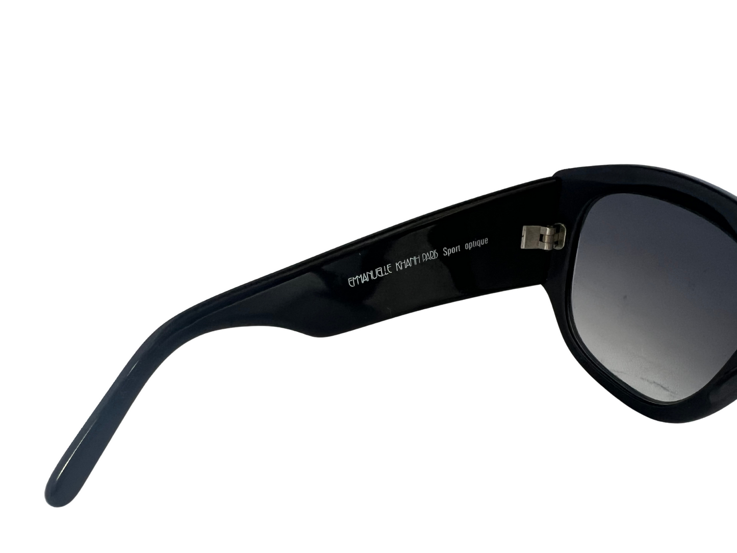 Emmanuelle Kahnh Sport Optique - Lunettes de soleil à Strass Vintage - Noir - Handmade in France - Modèle 6495 - BL - 16 - S