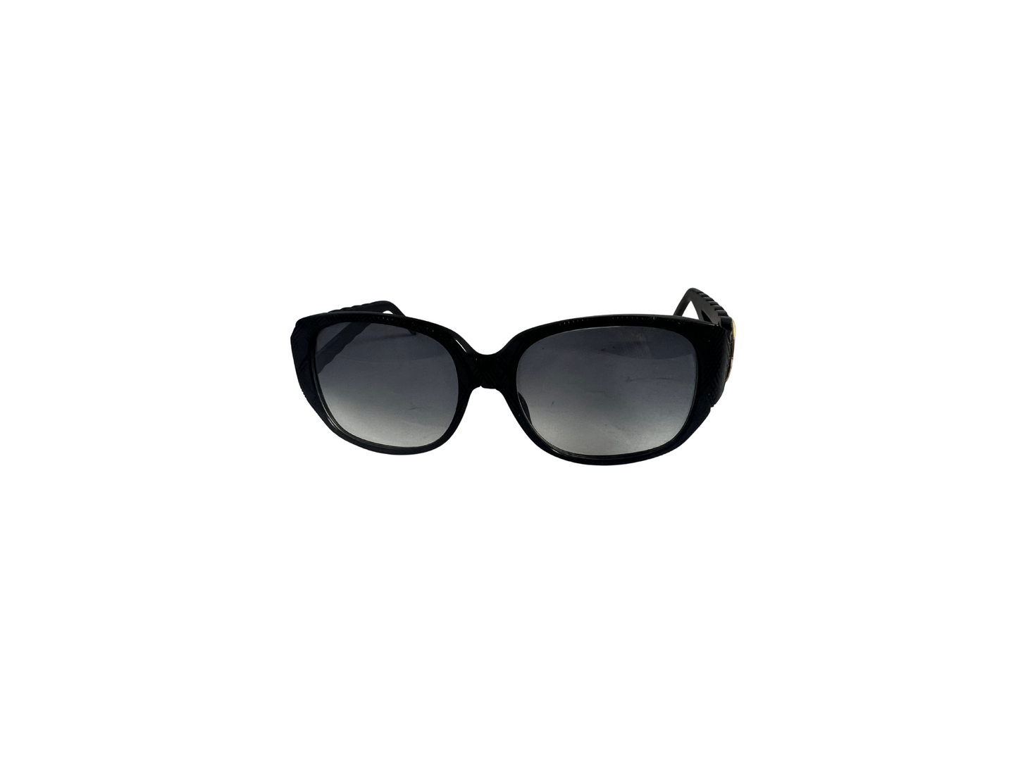 Emmanuelle Khanh - Lunettes de soleil Vintage Noires texturées - Modèle extrêmement rare