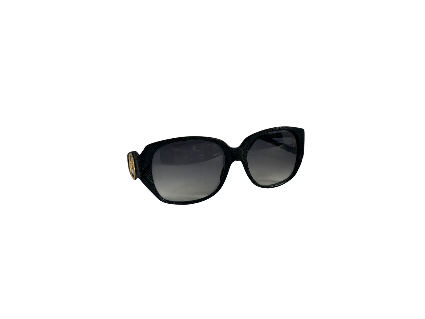 Emmanuelle Khanh - Lunettes de soleil Vintage Noires texturées - Modèle extrêmement rare