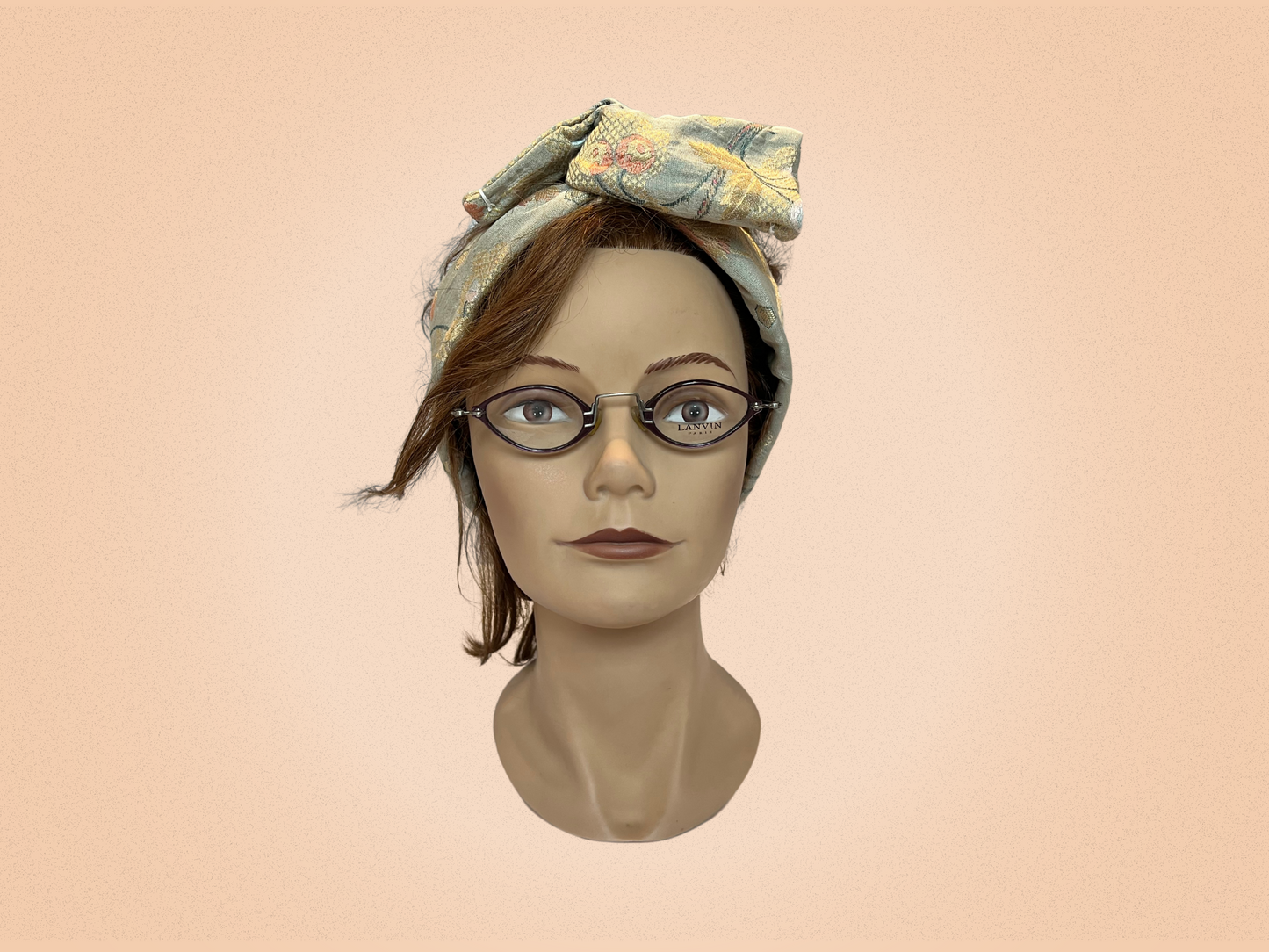 Lanvin 1225 C.008 – Lunettes de Vue Vintage – Pourpre & Argent Vieilli – Ovale Mini – Made in France