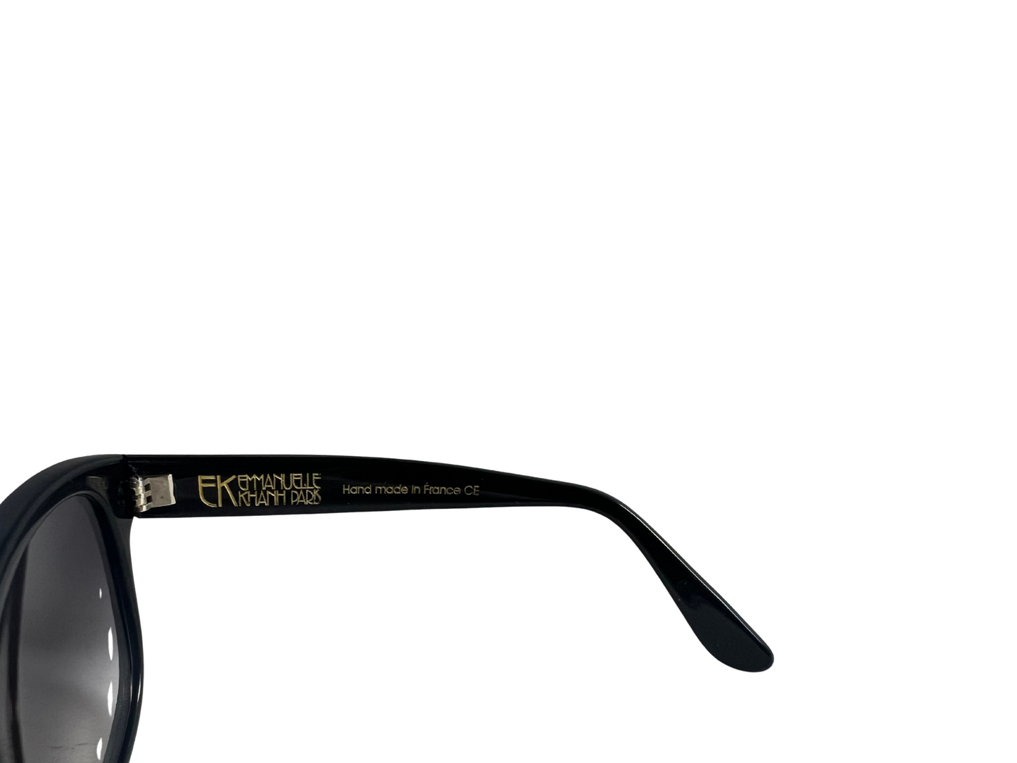 Emmanuelle Kahnh - Lunettes de soleil Vintage Noires - Acétate - Made in France - Vintage 8080 16
