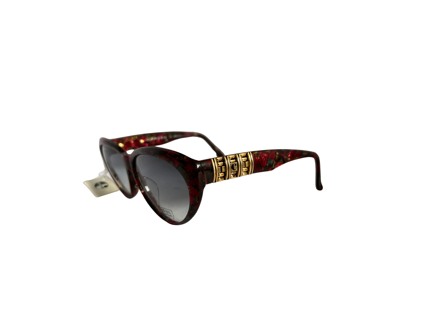 Carven - Lunettes de soleil Vintage rouge et doré - Handmade in France - Modèle Violette