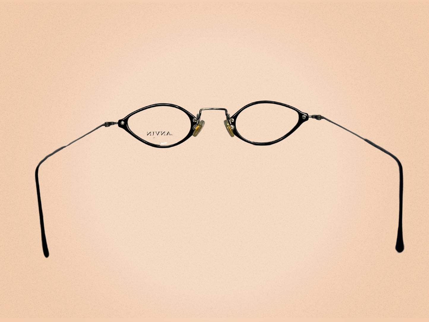 Lanvin 1225 C.008 – Lunettes de Vue Vintage – Pourpre & Argent Vieilli – Ovale Mini – Made in France