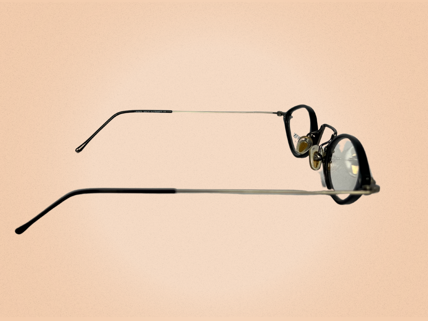 Lanvin 1225 C.008 – Lunettes de Vue Vintage – Pourpre & Argent Vieilli – Ovale Mini – Made in France