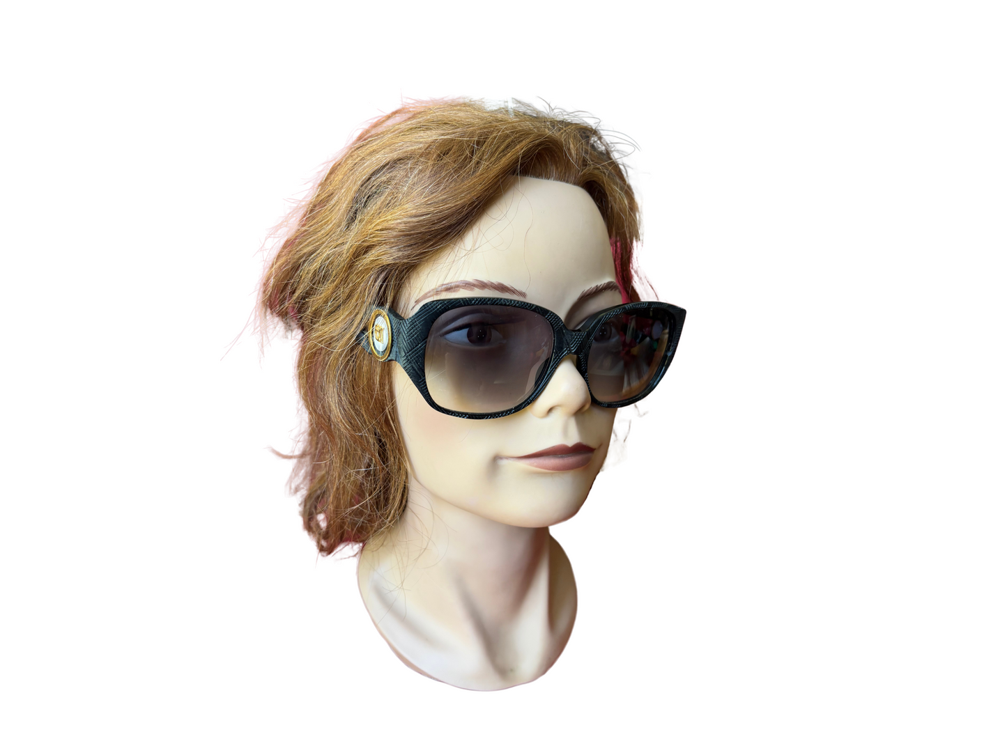 Emmanuelle Khanh - Lunettes de soleil Vintage Noires texturées - Modèle extrêmement rare