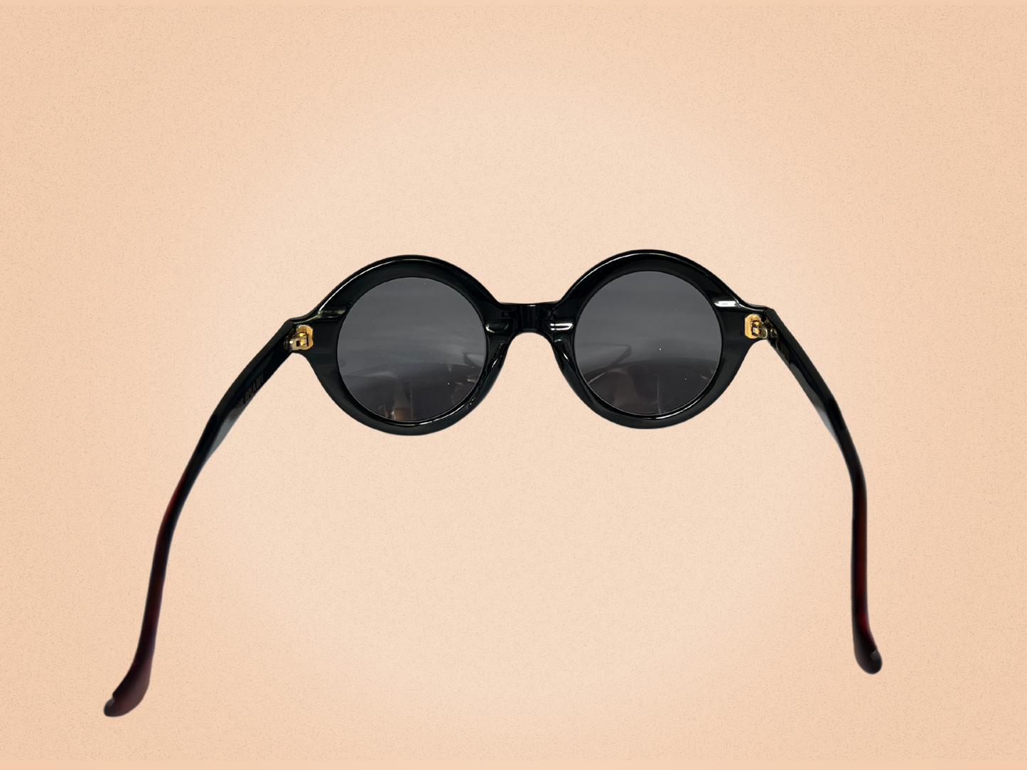 Lunettes de Soleil Vintage Et Vous Paris – Modèle 1B008 BPLA 001 – Monture Ronde Noire Brillante – Fabriquées en France