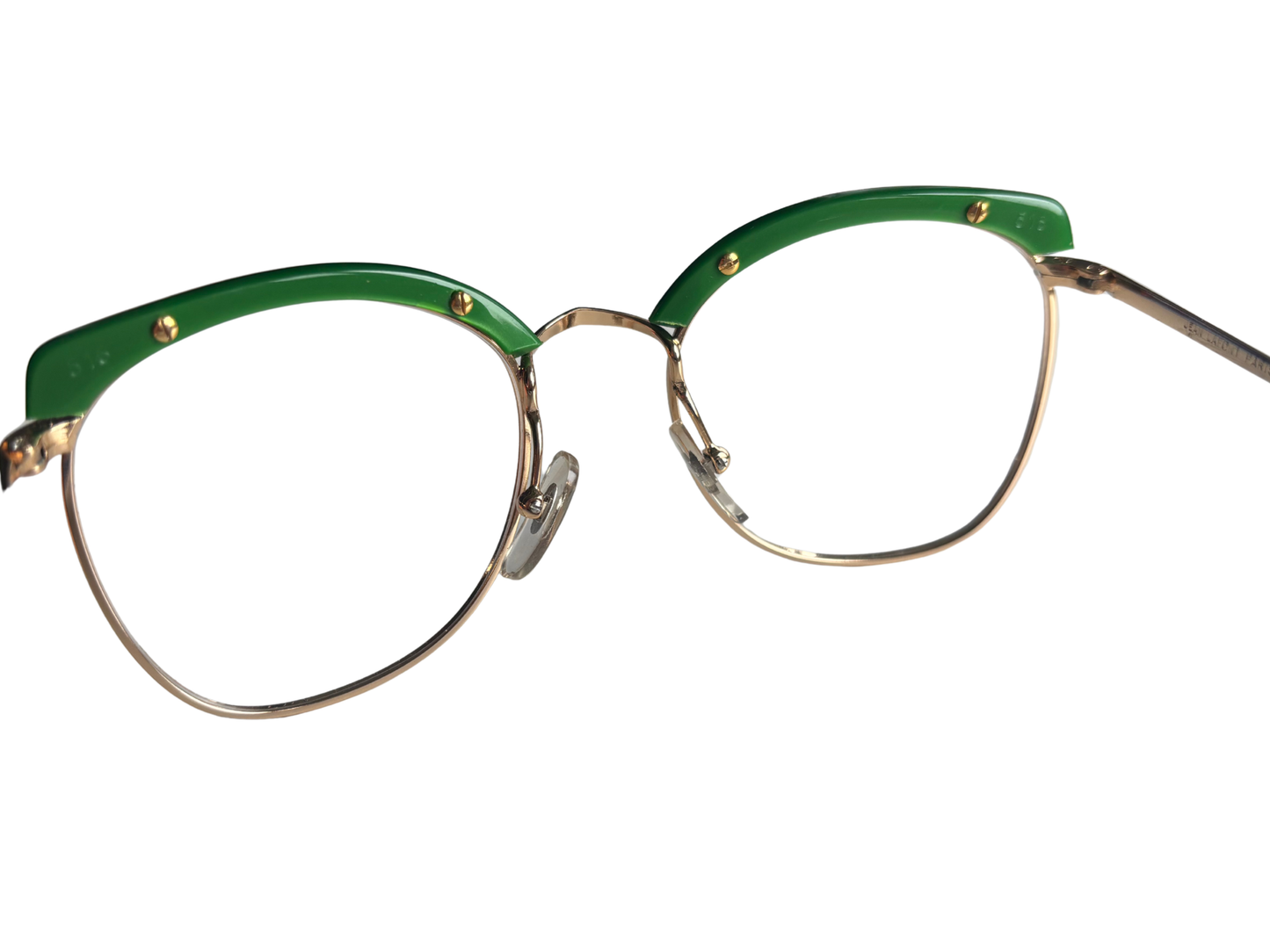 JEAN LAFONT Vintage green & gold eyeglasses – Model 6/7 516 – Made in France