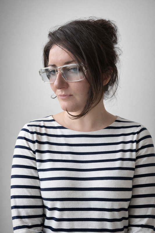 Inspira - Arthur - Lunettes de soleil vintage - oversize carré gris translucide - Made in France