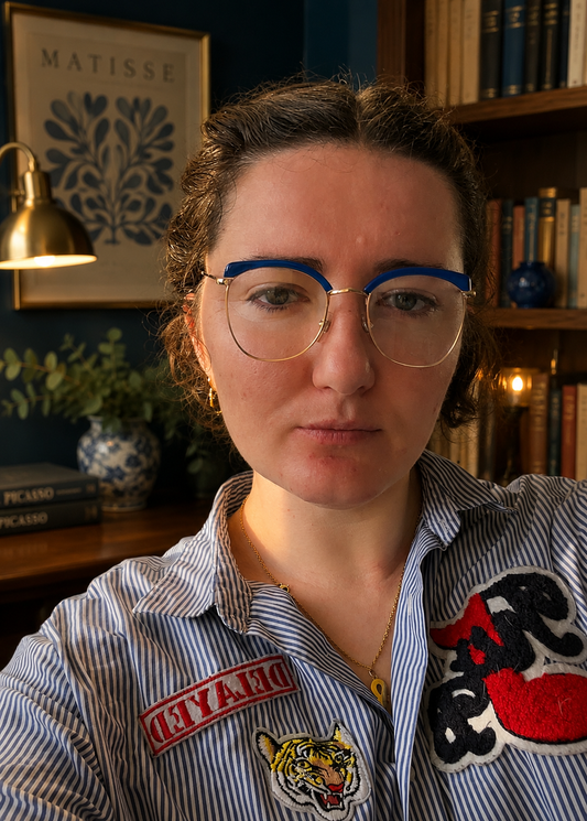 JEAN LAFONT Lunettes de vue vintage bleu & or – Modèle 6/7 516 – Made in France