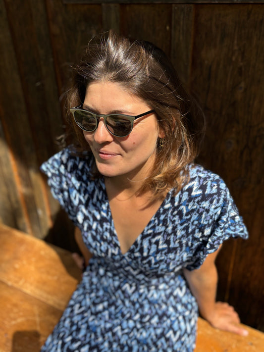 Agnès b. - Lunettes de soleil Argentés vintage - Modèle AB2732 GF - Made in France