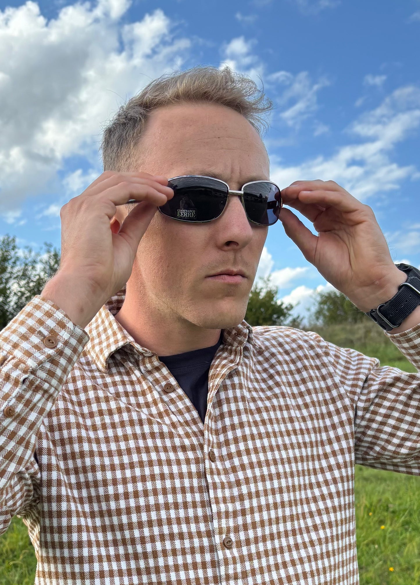 Gianfranco Ferré Lunettes de soleil Homme Vintage - Made in Italy - Modèle GF68603