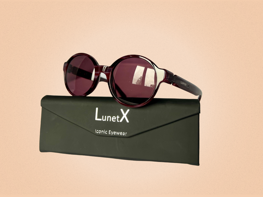 Lanvin – Lunettes de soleil vintage bordeaux LV4122 – Élégance française intemporelle