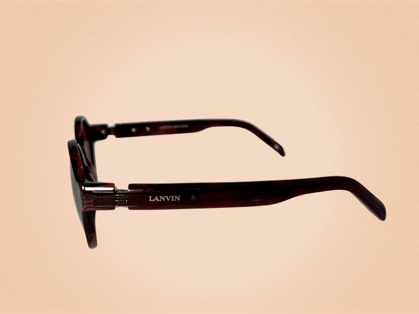Lanvin – Lunettes de soleil vintage bordeaux LV4122 – Élégance française intemporelle