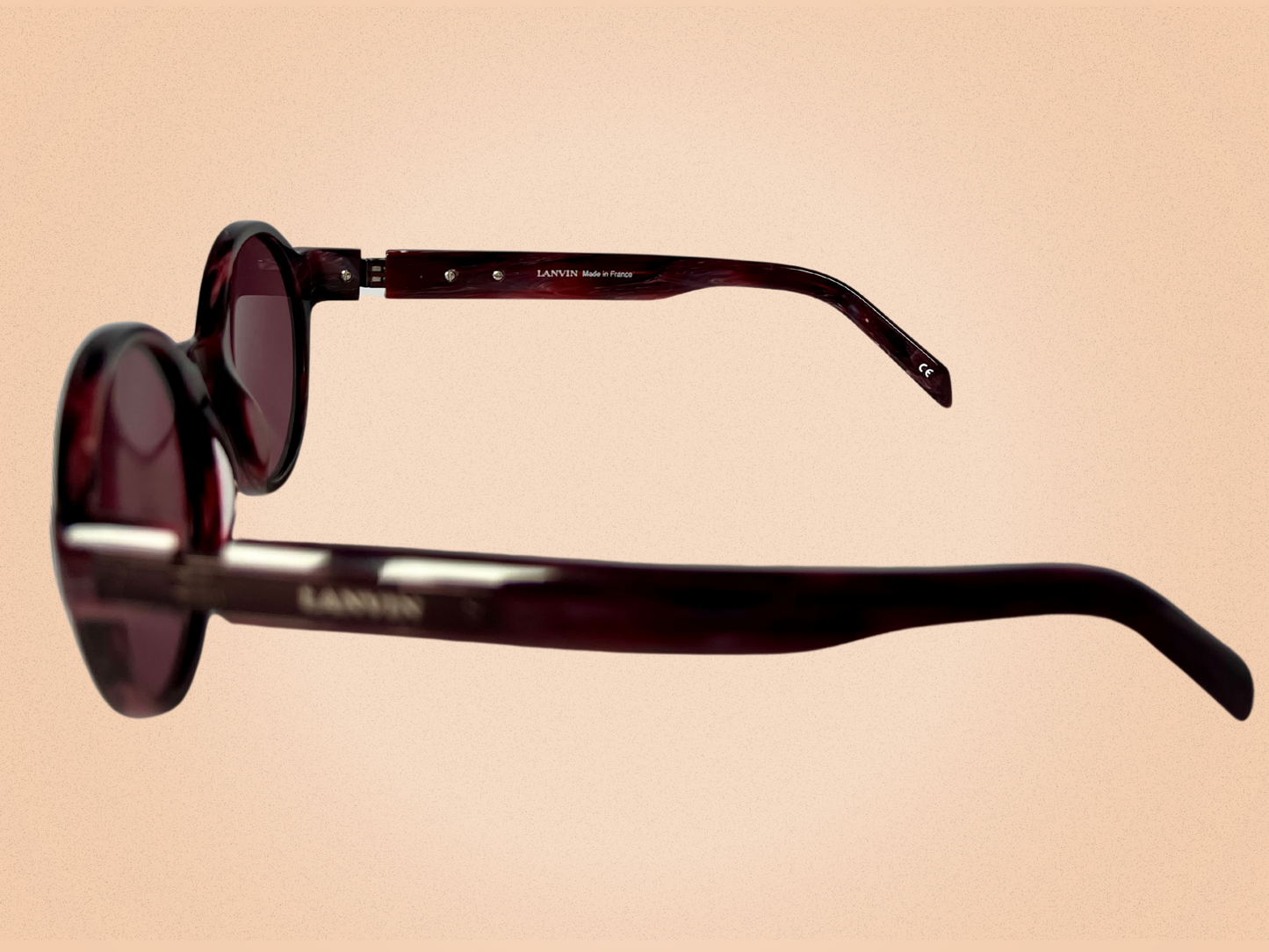 Lanvin – Lunettes de soleil vintage bordeaux LV4122 – Élégance française intemporelle