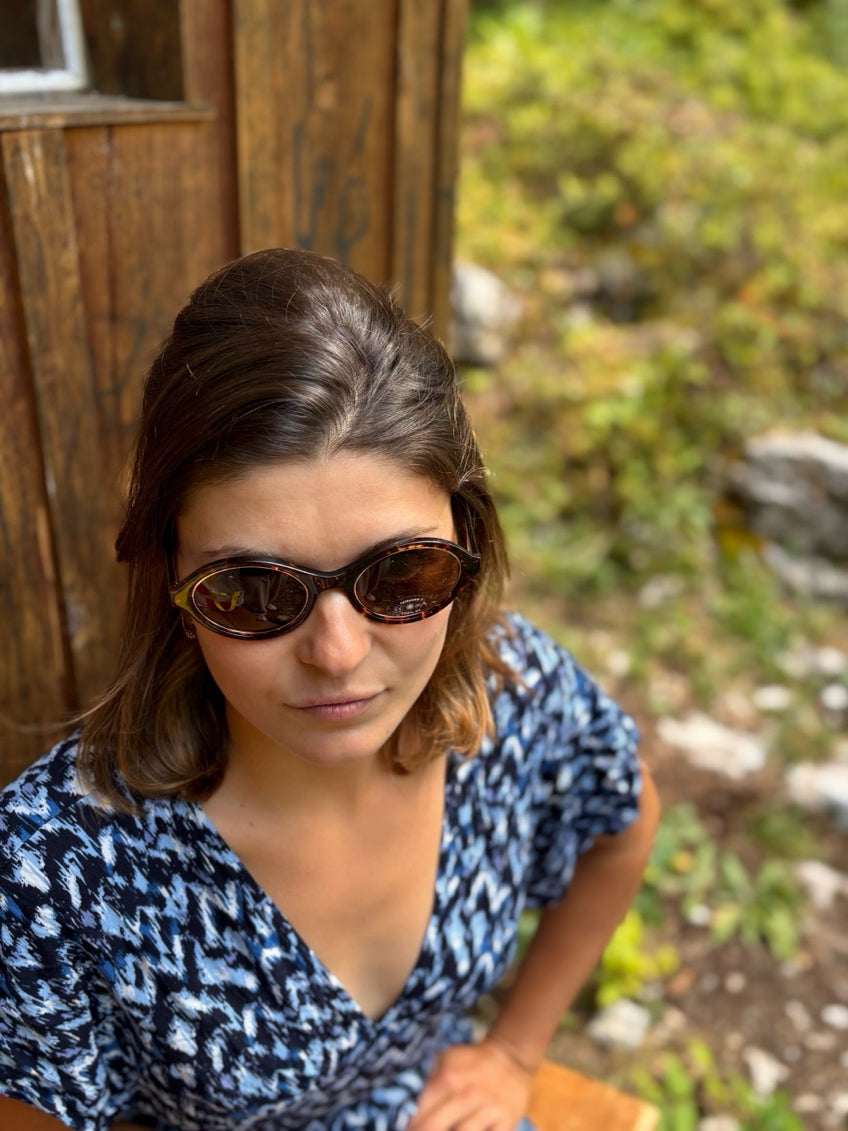 Lunettes de soleil Parisline - Vintage - Marron écailles - made in France