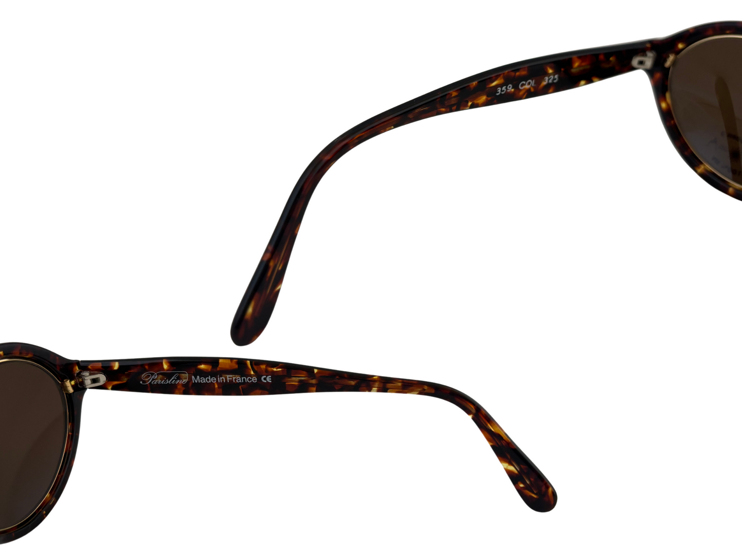 Lunettes de soleil Parisline - Vintage - Marron écailles - made in France