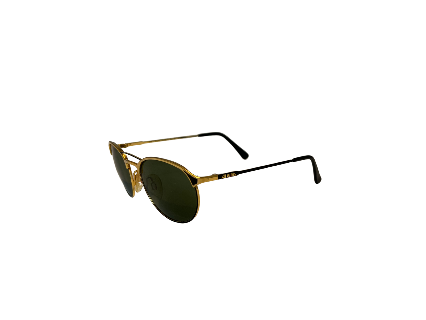 Alpina "The Virgin" – Lunettes de soleil vintage 80s – Modèle 2509203 – Noir & Doré – Collector allemand