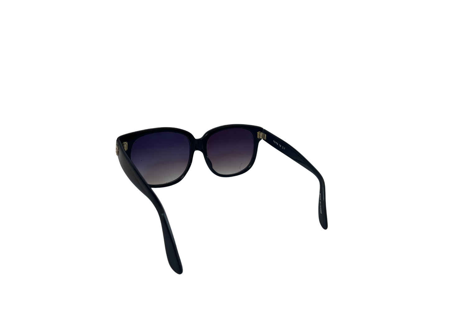 Emmanuelle Khanh - Lunettes de soleil Vintage noires avec des Strass - Modèle 8680 16 ST