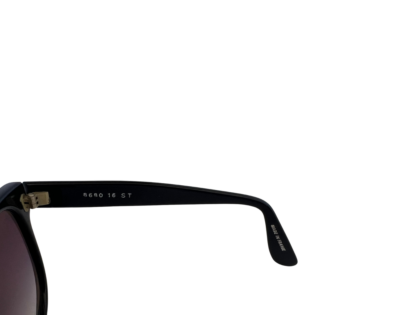 Emmanuelle Khanh - Lunettes de soleil Vintage noires avec des Strass - Modèle 8680 16 ST