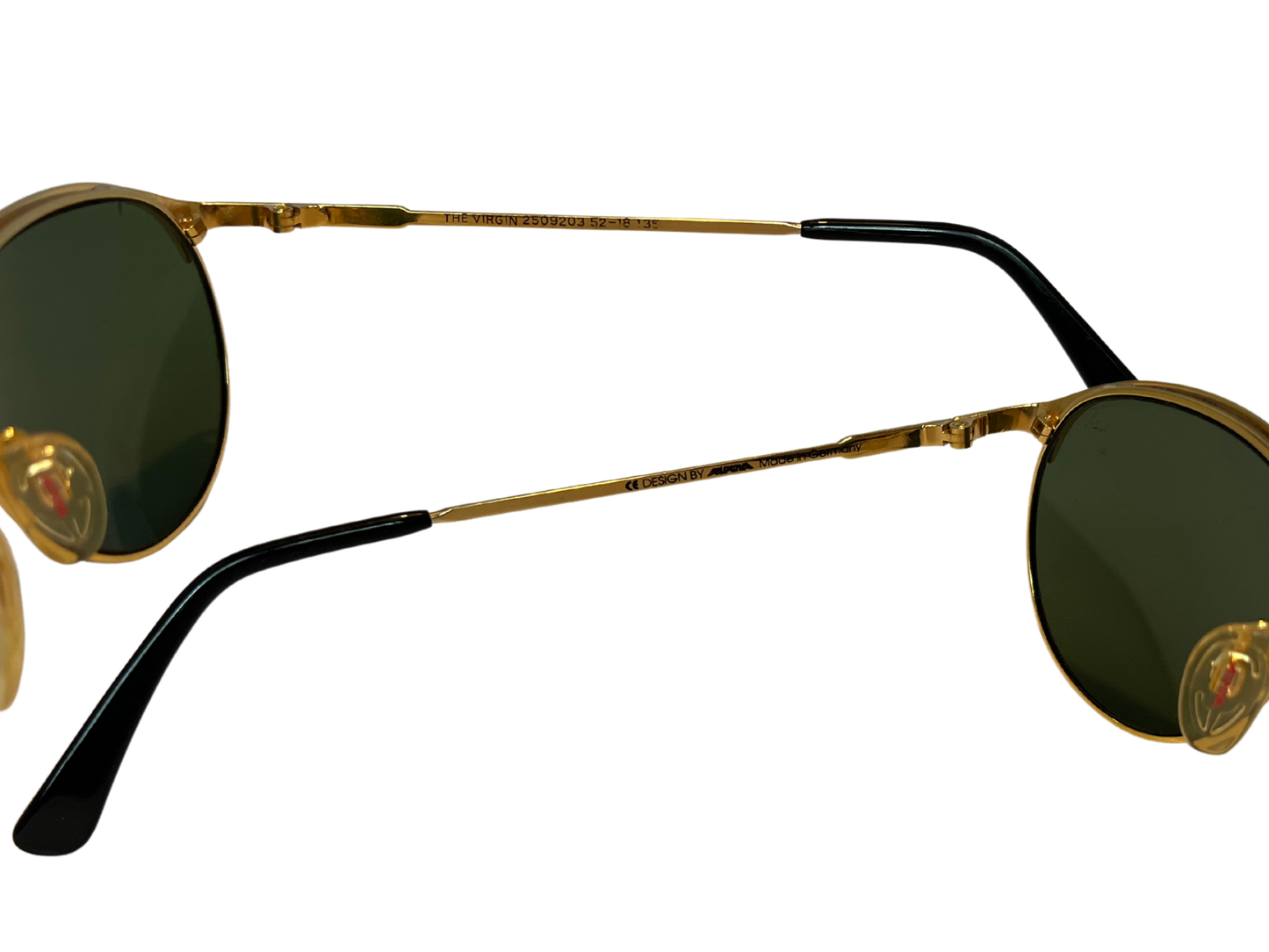 Alpina "The Virgin" – Lunettes de soleil vintage 80s – Modèle 2509203 – Noir & Doré – Collector allemand