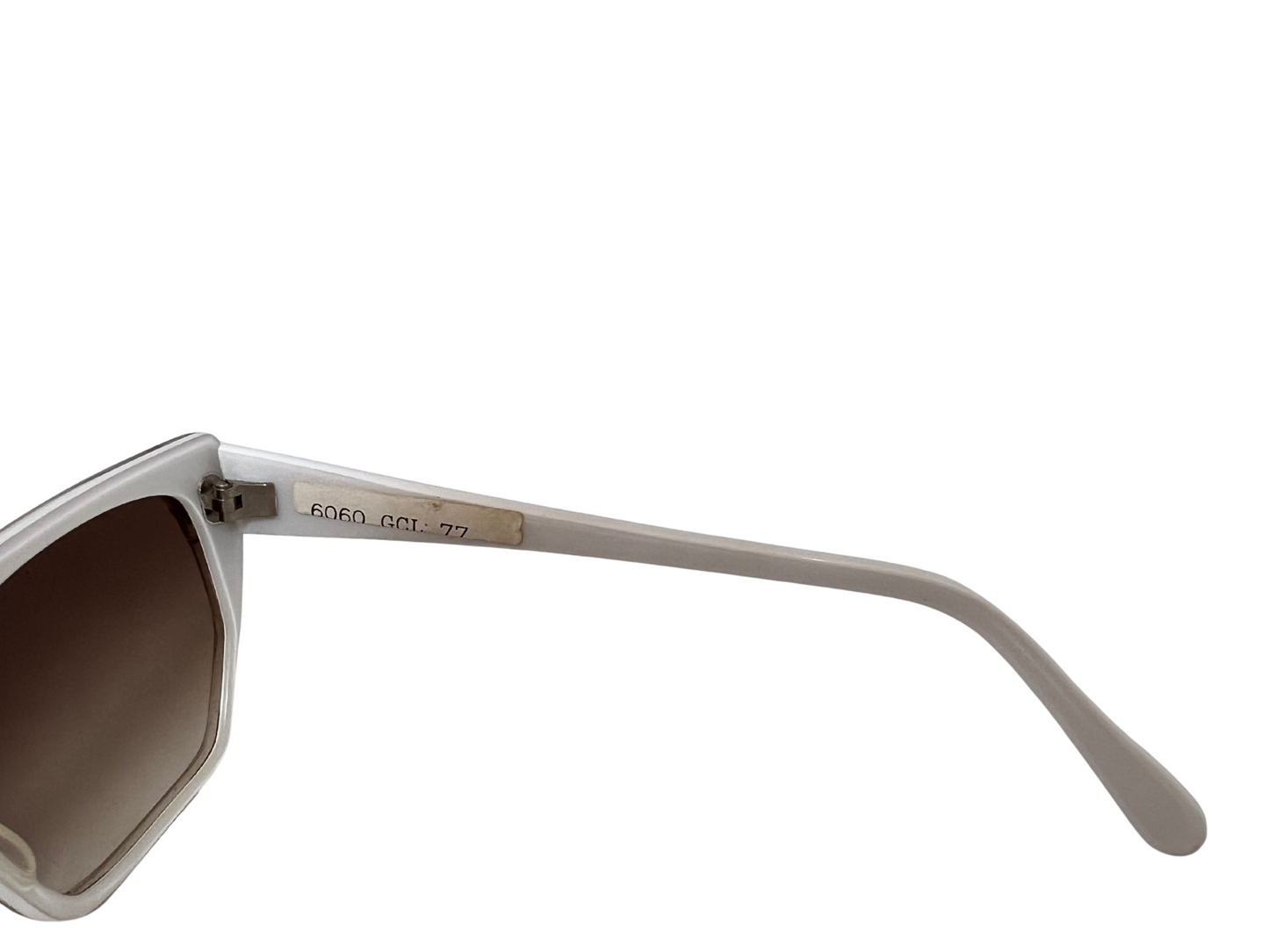 Emmanuelle Khanh - Lunettes de soleil Vintage blanches - Modèle 6060 GCL 77