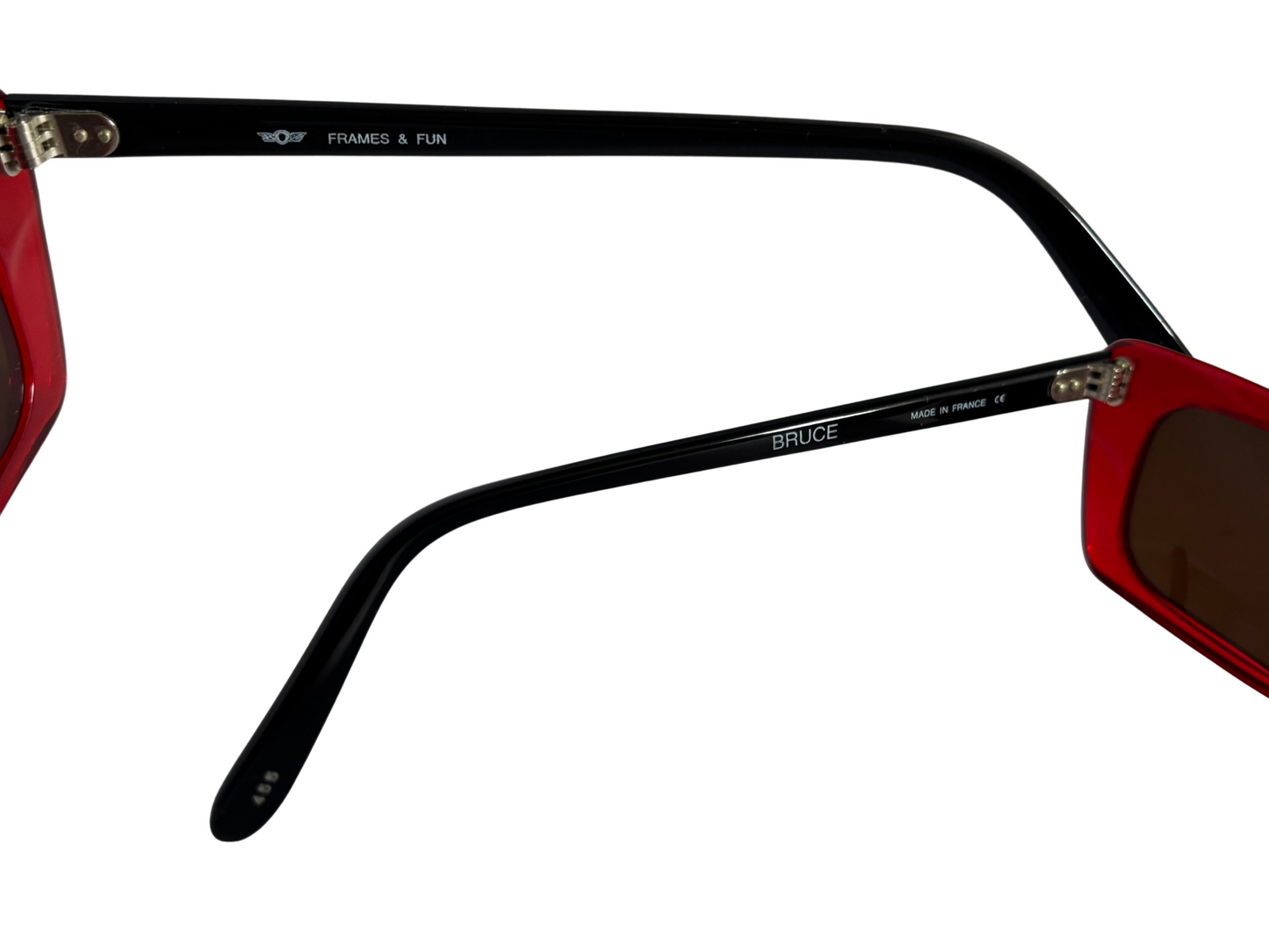 BOZ - Lunettes de soleil Vintage - Rouges et Noires - Made in France