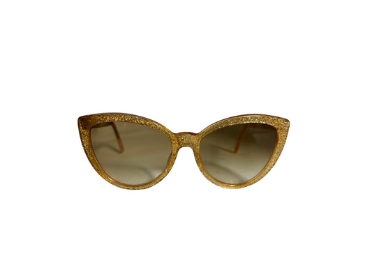 Jean Lafont - Lunettes de soleil Vintage dorées brillantes