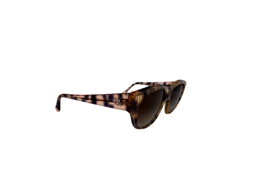 Emmanuelle Khanh - Lunettes de soleil Vintage dorées et violet / bleu - Modèle super rare 15310 4848706