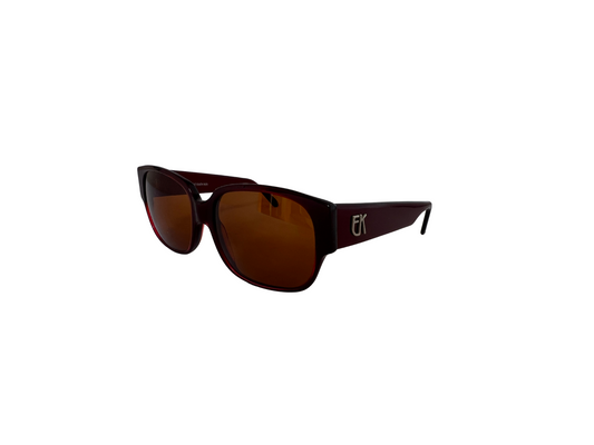 Emmanuelle Kahnh - Lunettes de soleil Vintage bordeaux brillant  - Modèle 1619