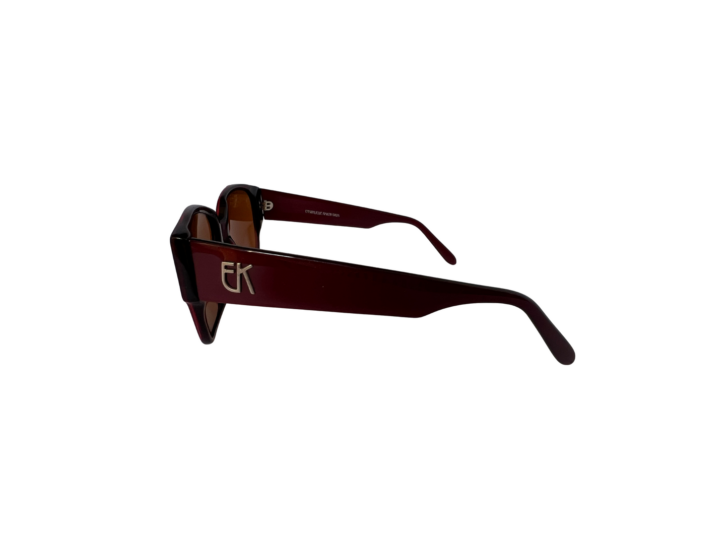 Emmanuelle Kahnh - Lunettes de soleil Vintage bordeaux brillant  - Modèle 1619