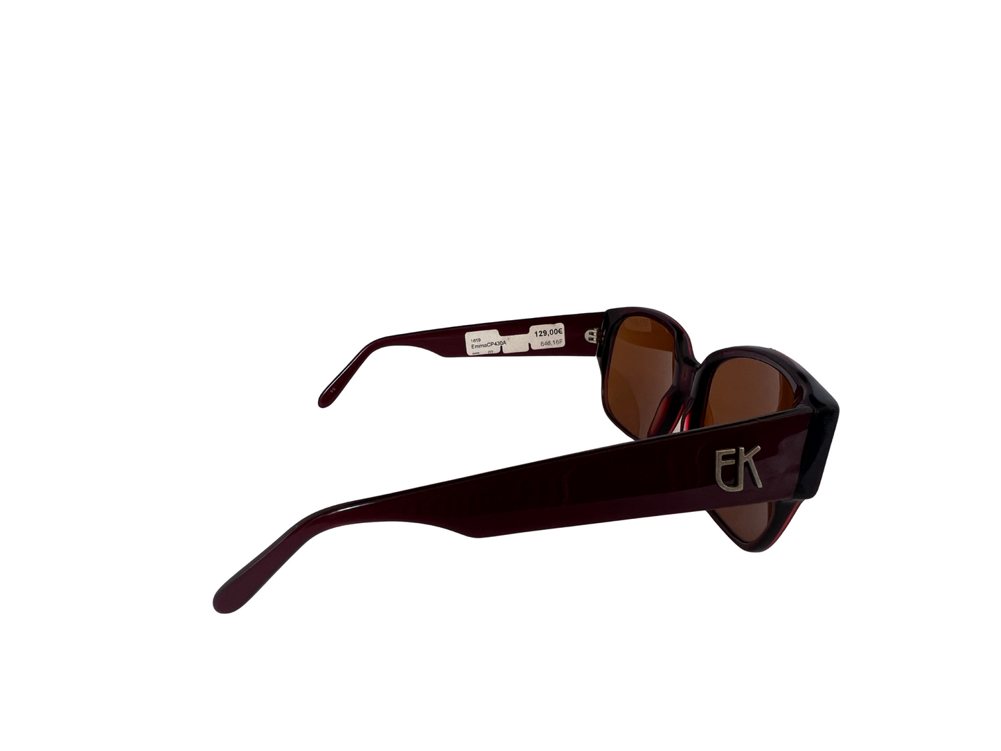 Emmanuelle Kahnh - Lunettes de soleil Vintage bordeaux brillant  - Modèle 1619