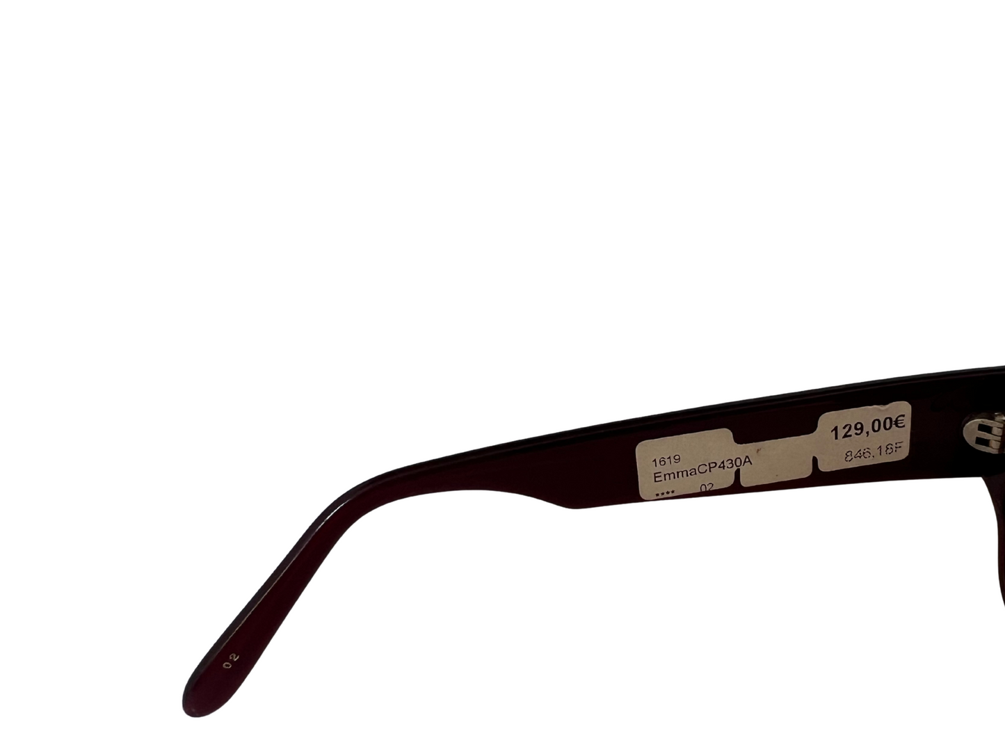 Emmanuelle Kahnh - Lunettes de soleil Vintage bordeaux brillant  - Modèle 1619