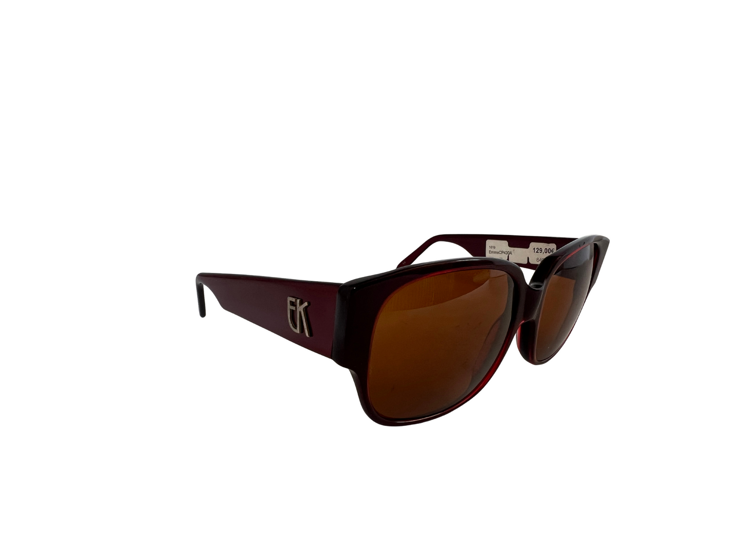 Emmanuelle Kahnh - Lunettes de soleil Vintage bordeaux brillant  - Modèle 1619