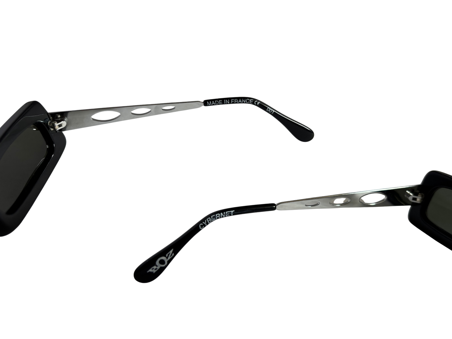 BOZ – Lunettes de soleil vintage "Cybernet" – Acétate noir – Fabriquées en France 🇫🇷 à la main