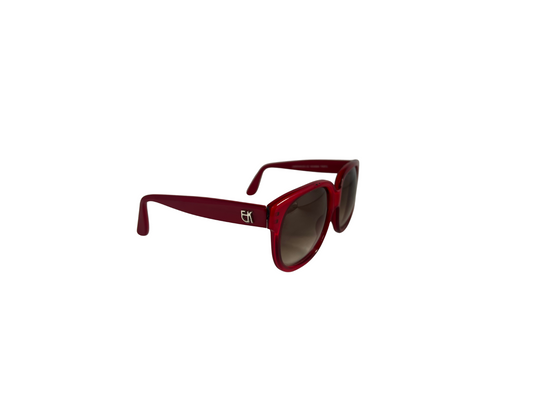 Emmanuelle Kahnh - Lunettes de soleil Vintage Rouges - Modèle 8680 69